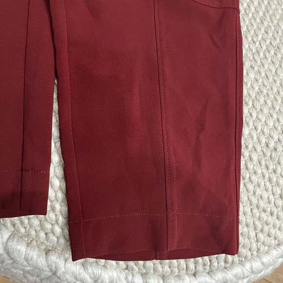 CINQ À SEPT Alec Drawstring Straight-Leg Pants Sangria Size 10 - Picture 11 of 12